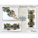 Pattern Puca Bracelet Filaos uses Tinos Arcos Foc with bead purchase
